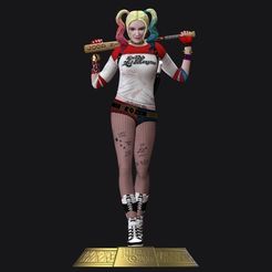 1.1.jpg Archivo 3D Impresión del modelo de Harley Quinn Suicide Squad Archivo de ensamblaje en miniatura STL-OBJ para impresión en 3D dos tamaños 1: 4 para FDM-FFF 1: 10 para DLP-SLA-SLS・Plan de impresora 3D para descargar