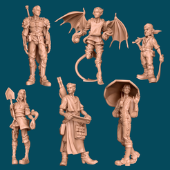 Minihoarder-bundle-spring-2023.png 3D file Spring 2023 dnd miniature pack・3D printing model to download