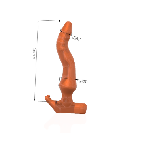 super long anal plug dildo extender v16-2 3d print cnc STL File for  Cults