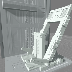 Classic-Mech-Hangar-preview-01.png MHB08OF-Classic Mech Hangar Plattform Deck Fixture 3D-Druckmodell