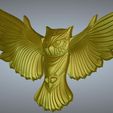 owl-04-08.jpg Télécharger fichier STL bas-relief réel 3D Relief Pour CNC bâtiment décor mural pour décoration "Owl-04" impression 3d et CNC • Objet à imprimer en 3D, Dzusto