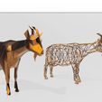1.jpg Goat - Goat - Voxel - LowPoly - Wireframe 3D Model Print