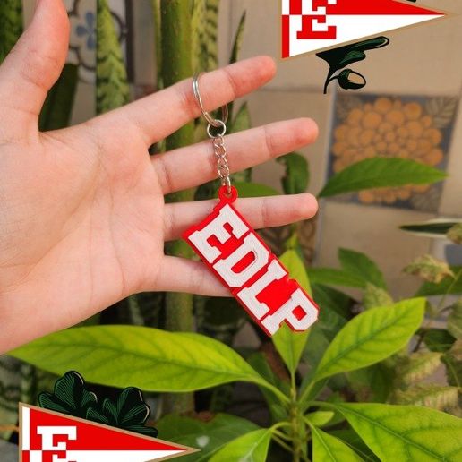 🔑 Key ring Estudiantes La Plata EDLP・ STL File for 3D printing・Cults