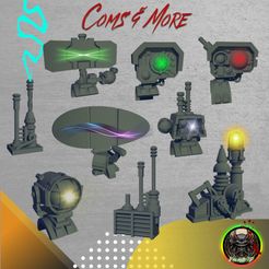 Coms-Square.jpg 3D file Communications Upgrade Pack: Antennas, Homing, Coms, ASpex, & More・3D printing template to download