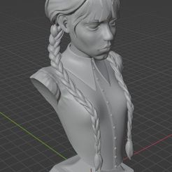 q.jpg STL file Wednesday Addams Keychain・3D printable model to download