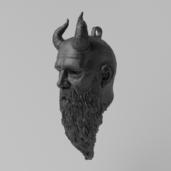 8.png Fichier STL Porte-clés Mimir God of War Modèle 3D・Modèle à imprimer en 3D à télécharger