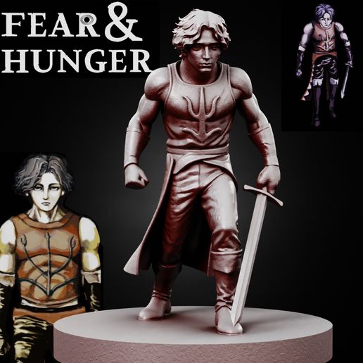 001-A-CAHARA.jpg CAHARA Fear and Hunger figurine de table D&D RPG - échelle STL Fan Art