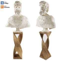 A-decorative-stone-sculpture-of-a-Greek-man-preview01.jpg STL-Datei Eine dekorative Steinskulptur eines griechischen Mannes・Design zum Herunterladen und 3D-Drucken