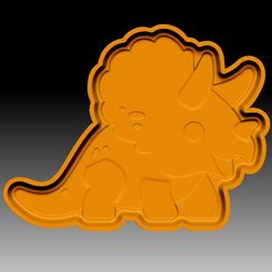 Tricerapots-VACUUM-PIECE.jpg Fichier STL MOULE POUR BOMBE DE BAIN TRICERATOPS・Design pour imprimante 3D à télécharger