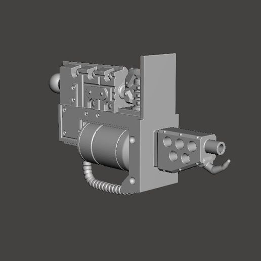 Arms_Flamethrower.jpg STL file DUST WAR - SOVIET CHAIN \ FLAME \ HOWITZER ARMS FOR WALKER PROXIES・Model to download and 3D print, MaximumDT