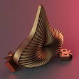 render_12.png Geometric Striped Swirl Spiral Bendy Candle