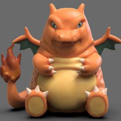 e82ce07851bf15f5ab0ebde47958bb042197dbcdcae02aa122ef3f5b41e97c02.jpeg Download file Chonky Dragon / Fat Charizard • Design to 3D print, ChonkyMonsters