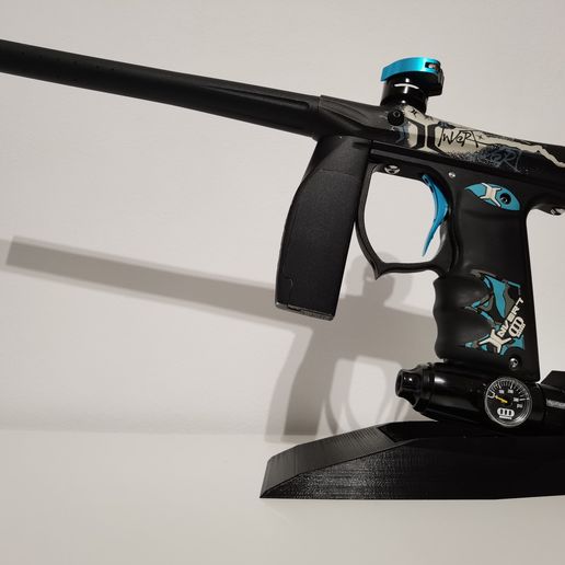 Black Paintball Marker Stand 