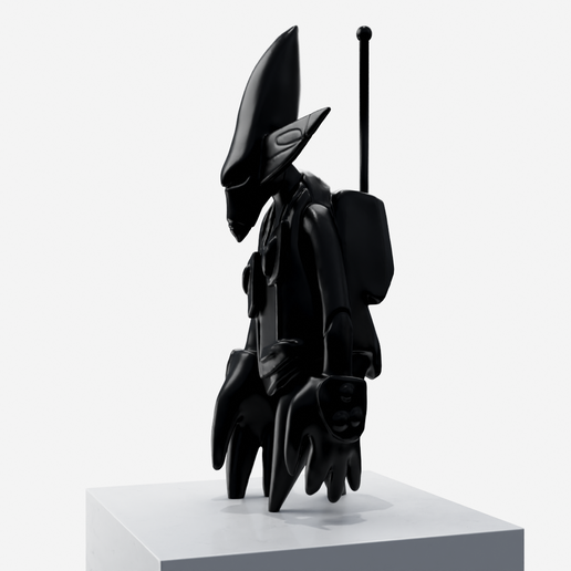 その他 FUTURA LABORATORIES - futura FL 006 CF black pointman figure Futura Laboratories FL-006-CF Black Pointman Figure - SS21 - US
