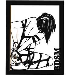 snapshot_p3d-44.png Archivo STL Arte mural BDSM・Plan de impresión en 3D para descargar