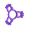 paw-3x-38ball.stl Customizable Paw-like Fidget Spinner (pick-a-weight)