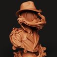D5.87.jpg Dagobert Duck Büste | Disney Schatzsucher Statue | Detective Duck Fan Art