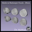 Beekeeper-Hoods-Render-Logo.jpg Medieval Beekeeper Hoods - 28mm Heads