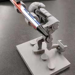 Droid.jpg STL-Datei Kneeling Battle Droid Pen Holder kostenlos・Modell für 3D-Druck zum herunterladen