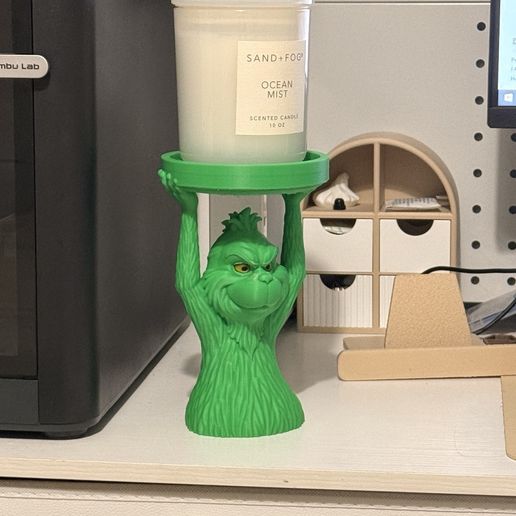 The Grinch Candle Holder NO AMS Needed