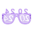 lunette_2024C_T1.STL Lunette Bonne annee 2024 / Glasses Good Year 2024