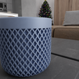 HighQuality4.png 3D Cylinder Vase for Flowers Gifts for Her with 3D Stl File & Modern Decor, 3D Printing, Decorative Vase, 3D Printed Decor, 3D Art
