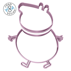 Peppa-Pig-Pieces-Father_CP.png Download STL file Daddy Pig Silhouette - Peppa Pig - Cookie Cutter - Fondant • 3D printer object, Cambeiro