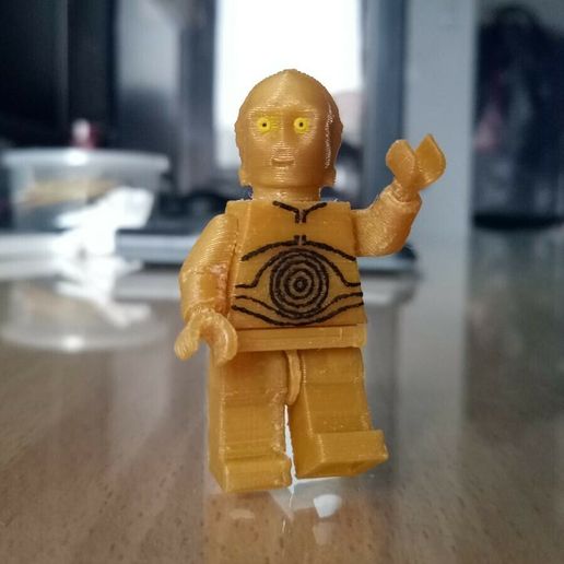 Gold C3po Minifigure C3PO Star Wars Minifigure Scale 1:1 Fully