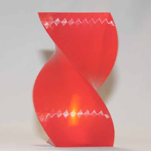 Triangle spiral vase 3D model preview