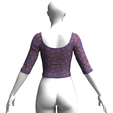 Girls-Printed-Crop-Top-V5_8.png Girls Printed Crop Top V5 | Marvelous / Clo3d / obj / fbx