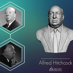 Alfred Hitchcock A\SELFIX STL file Alfred Hitchcock bust sculpture 3D print model・3D printing template to download, selfix