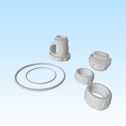 Drain With a Filter Assembly 3D model