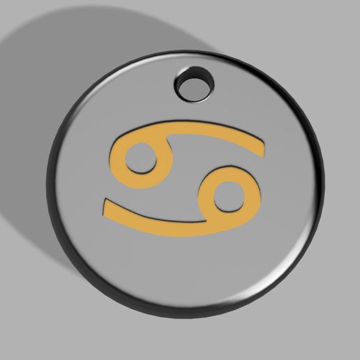 Cancer key ring 3D model