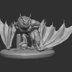 01.png Free OBJ file Humanoid Bat Fantasy・3D printable object to download