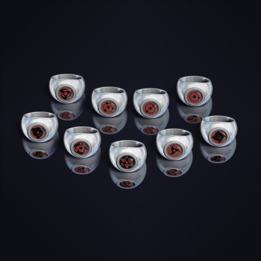 Sharingan rings 3D model