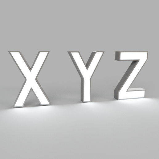 👽 LED ALPHABET PACK - LED ALPHABET・ STL File for ・Cults