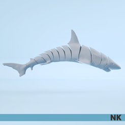 GREAT_WHITE_NK_08.png STL file ARTICULATED GREAT WHITE SHARK・3D print object to download