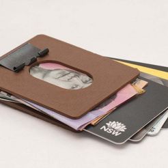 IMG_8808.jpg Free STL file Binder Clip Wallet - Very slim and secure・3D print object to download