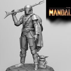 3.jpg Archivo STL The mandalorian-Yoda baby・Modelo para descargar y imprimir en 3D