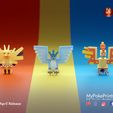 4-birds_color-copy.jpg Zapdos, Moltres, Articuno - Minecraft style Legendary