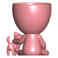 Robercat_5.png Free STL file Robert Planter Vase with Cat Pet N ° 111・3D printable design to download