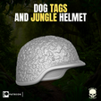 18.png Dog Tags and Jungle Helmet for action figures