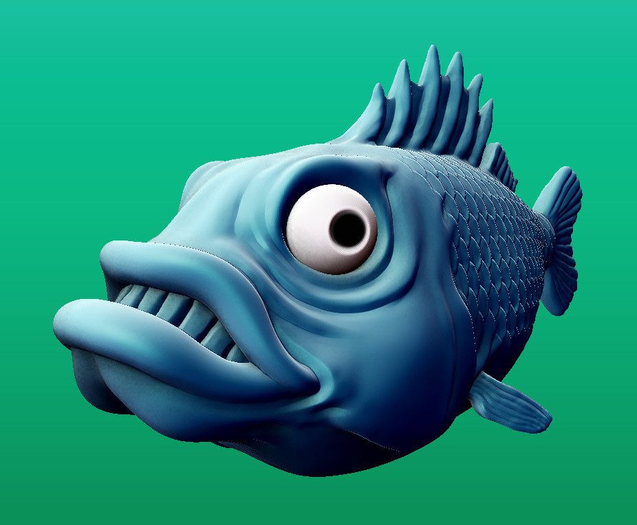 fishrender.jpg Fichier STL gratuit Fish・Modèle à télécharger et à imprimer en 3D, Davision3D
