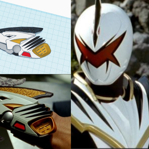 🦖 Power Rangers White Dino Thunder Morpher・ STL File for ・Cults