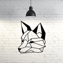 4.wolfface (2).jpg STL file Wolf Face Wall Sculpture 2D・3D printer design to download