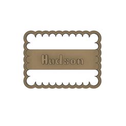 Petit-beurre-Hudson.jpg Fichier STL Emporte-pièce Cookie cutters Petit Beurre prénom Hudson・Objet pour imprimante 3D à télécharger, ImpriMaker3D