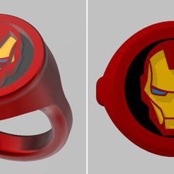 Image-Iron-Man-02-Ring.jpg Archivo STL Anillo Iron-Man (modelo B)・Modelo para descargar y imprimir en 3D, kv_3dmaker