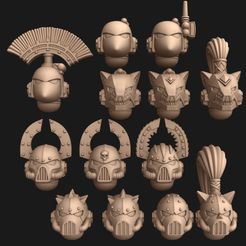 1.jpg Free 3D file HEADS AND PAULDRON・3D printable model to download