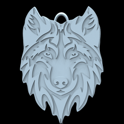 w2.png STL file Wolf pendant・Template to download and 3D print, irina85volch