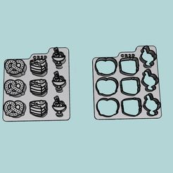 PlanchaPretzelTortaCopa1.jpg STL file Sprikles - Cutter Miniature Pretzel, Cake, Cup.・3D printable design to download
